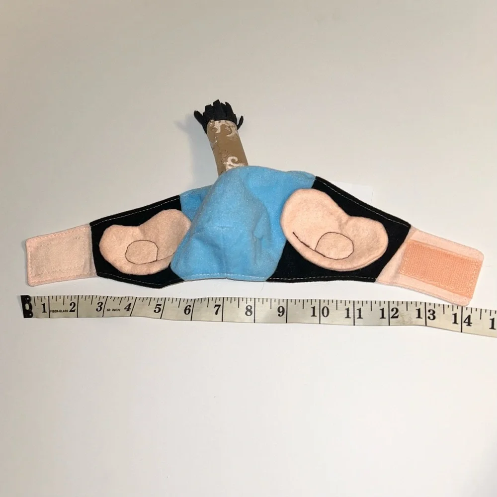 Dog Samurai / Sumo Costume Head Piece Wrap Funny Novelty (NWT)